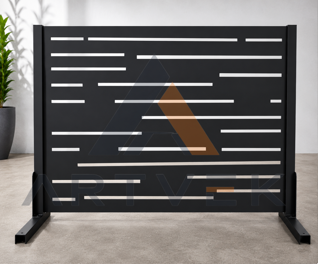 60x80 cm Metal Lazer Kesim Paravan Seperatör. İç Mekan Dış Mekan Uyumlu Stil 10