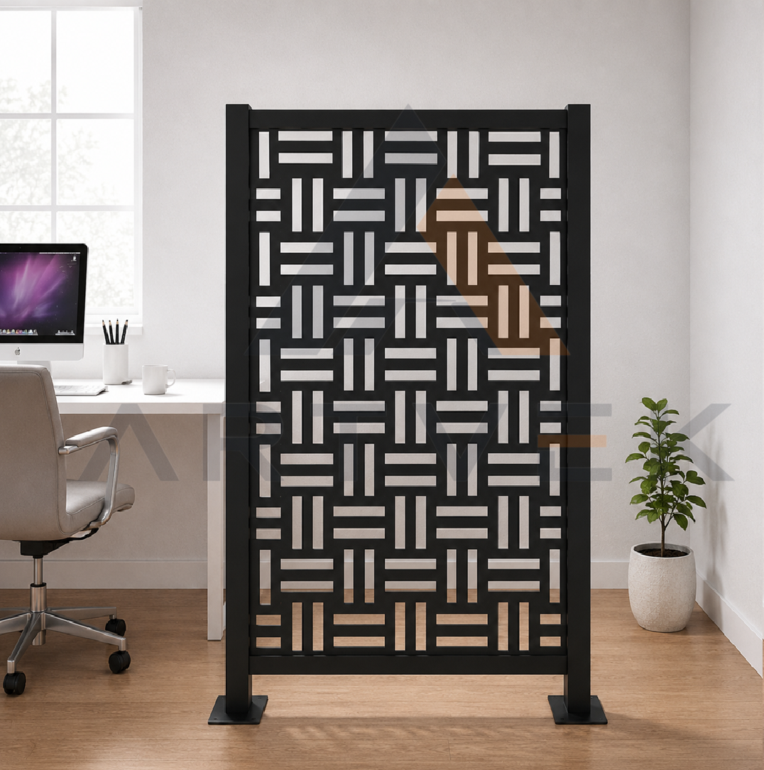 70x100 cm Metal Lazer Kesim Paravan Seperatör. İç Mekan Dış Mekan Uyumlu Stil 2