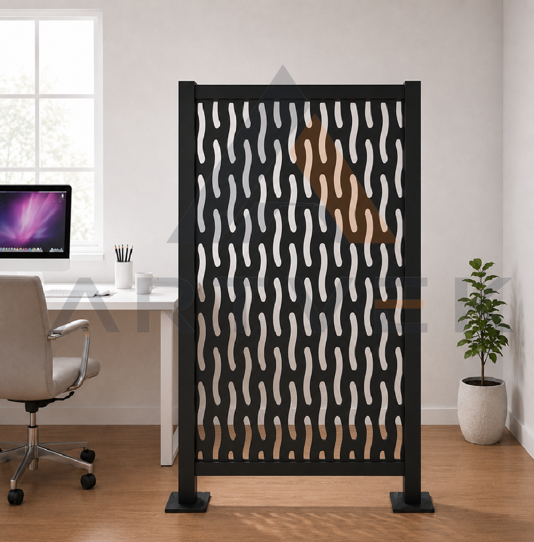 70x100 cm Metal Lazer Kesim Paravan Seperatör. İç Mekan Dış Mekan Uyumlu Stil 5