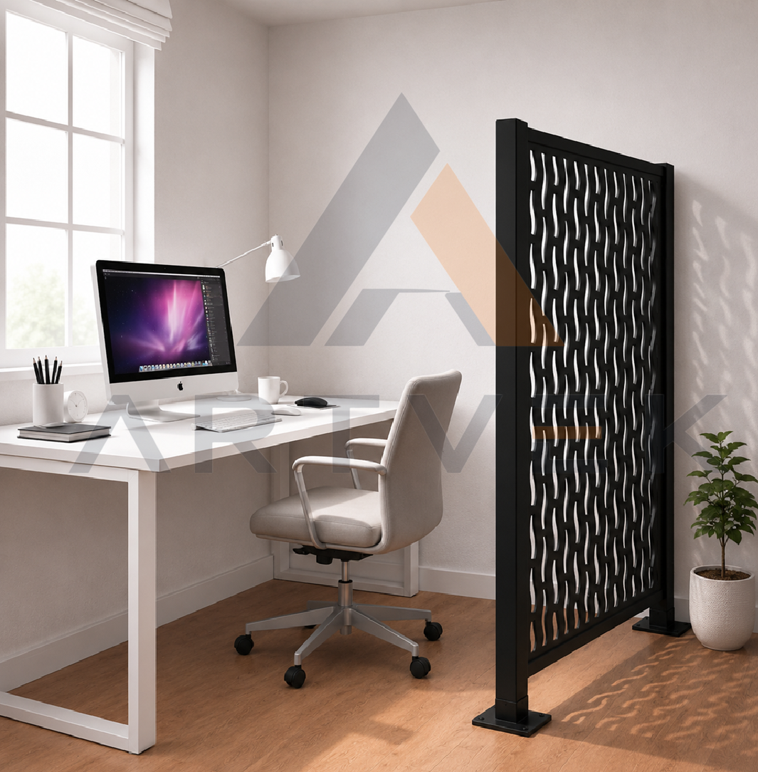 70x100 cm Metal Lazer Kesim Paravan Seperatör. İç Mekan Dış Mekan Uyumlu Stil 5